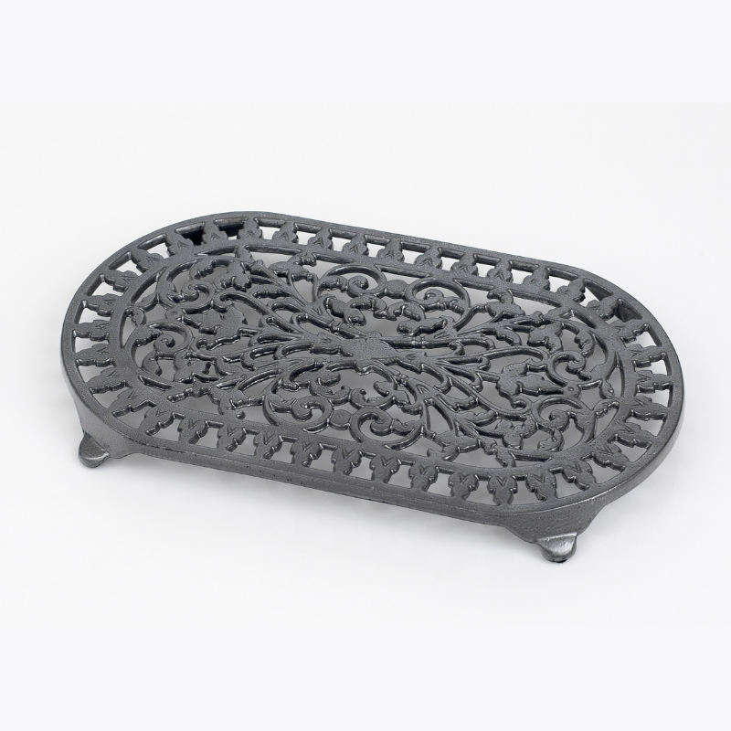 Cast Iron Oval Trivet Graphite