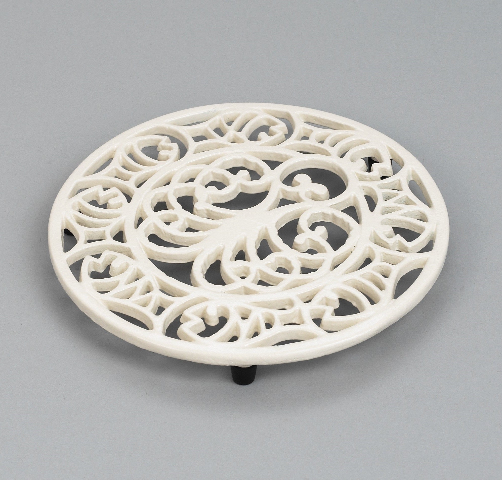 Cast Iron Octopus & Fish Trivet Champagne