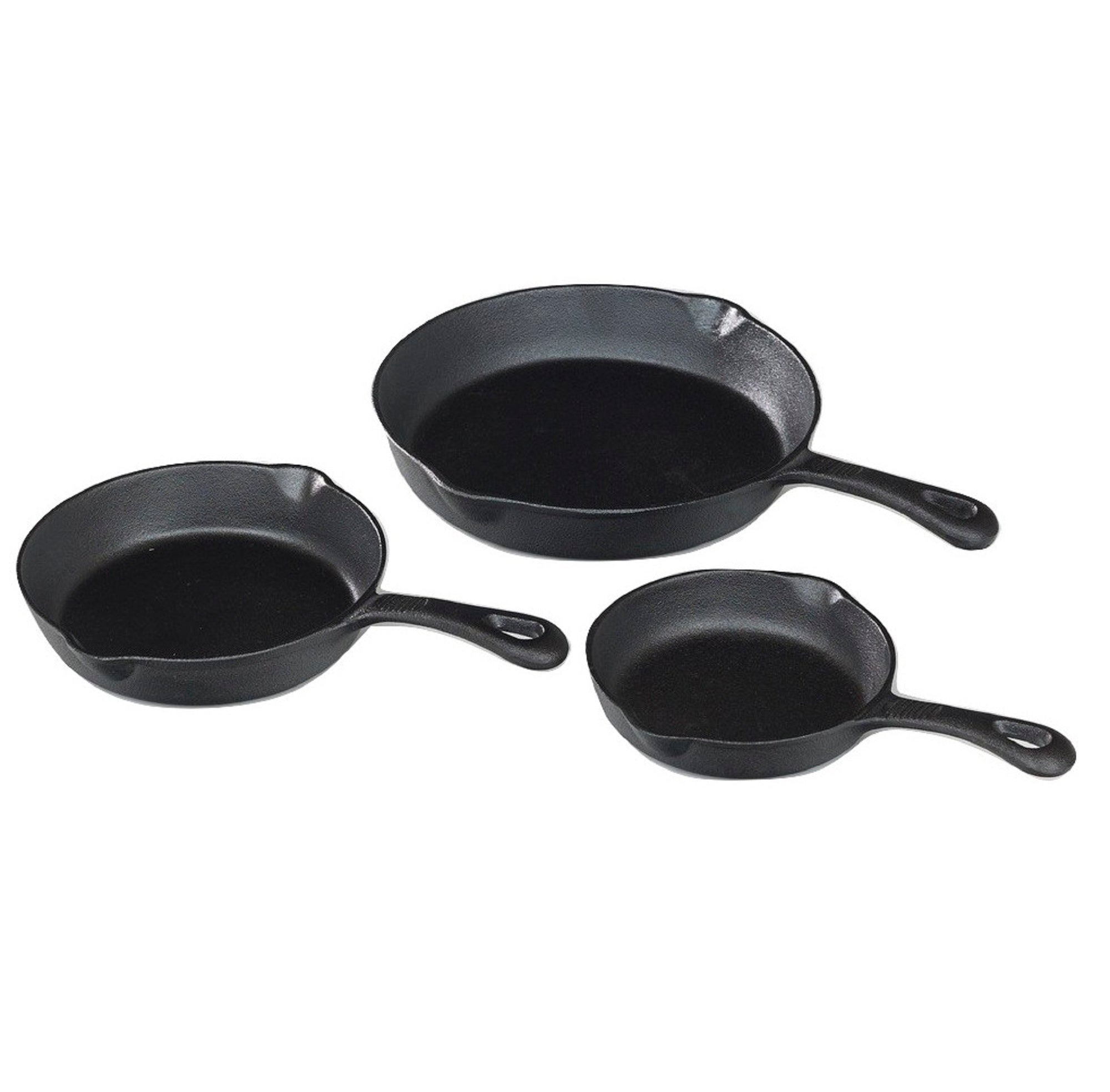 Set of 3 Cast Iron Skillets
