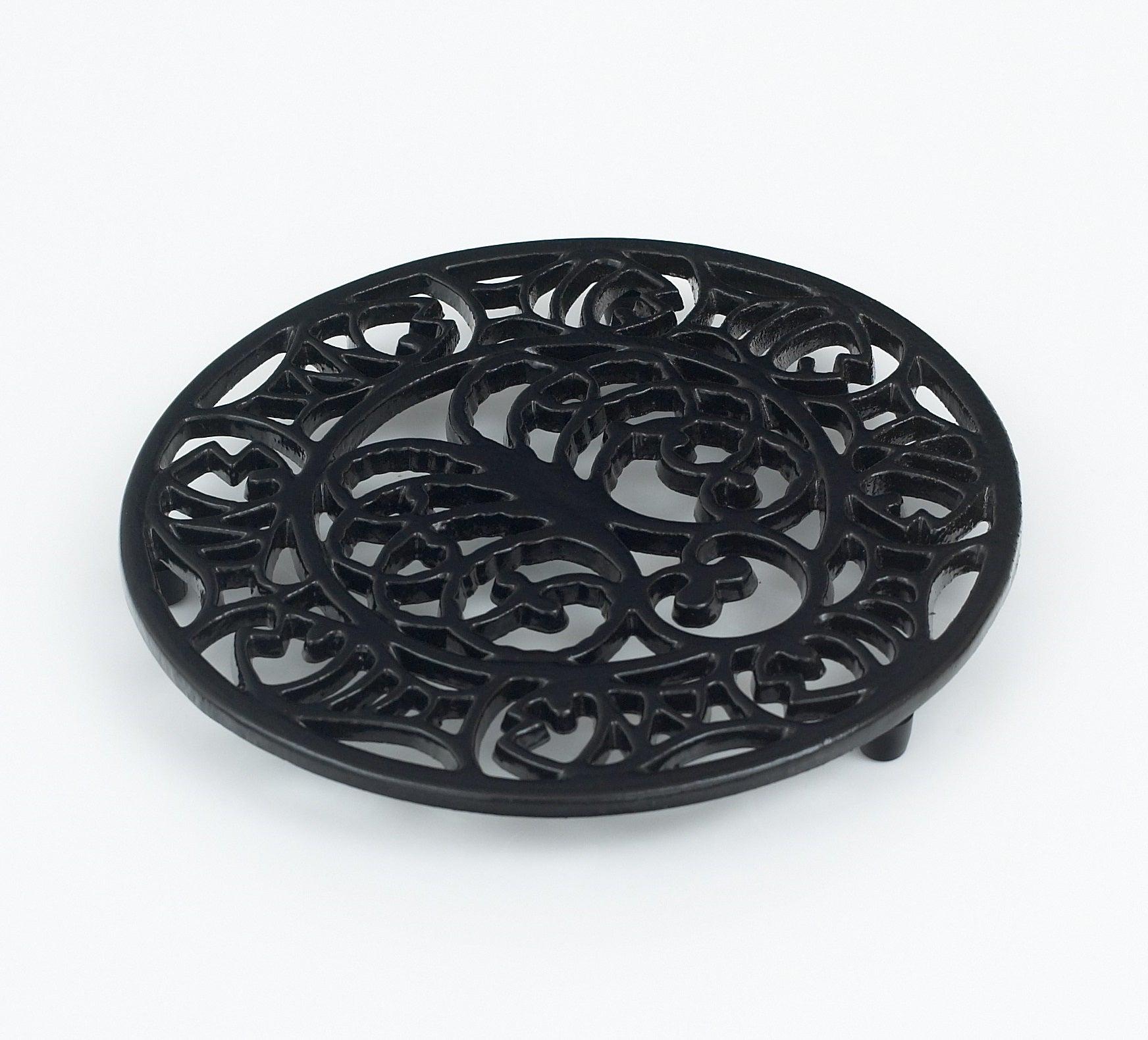 Cast Iron Octopus & Fish Trivet Black